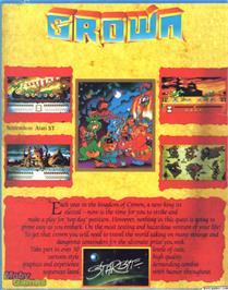 Box back cover for Crown on the Microsoft DOS.