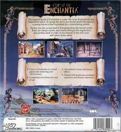 Box back cover for Curse of Enchantia on the Microsoft DOS.