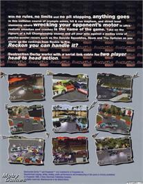 Box back cover for Destruction Derby on the Microsoft DOS.