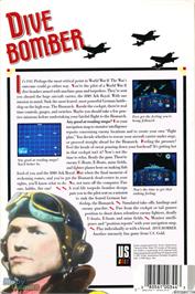 Box back cover for Dive Bomber on the Microsoft DOS.