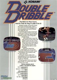 Box back cover for Double Dribble on the Microsoft DOS.