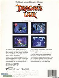 Box back cover for Dragon's Lair on the Microsoft DOS.