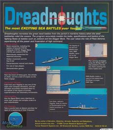 Box back cover for Dreadnoughts on the Microsoft DOS.