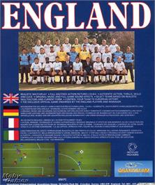 Box back cover for England Championship Special on the Microsoft DOS.