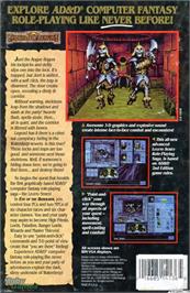 Box back cover for Eye of the Beholder on the Microsoft DOS.