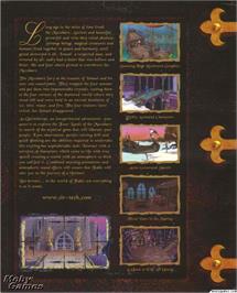 Box back cover for Fable on the Microsoft DOS.
