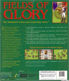 Box back cover for Fields of Glory on the Microsoft DOS.