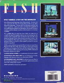 Box back cover for Fish on the Microsoft DOS.