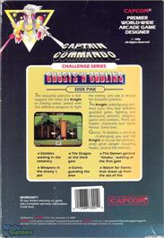 Box back cover for Ghosts 'N Goblins on the Microsoft DOS.