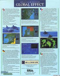 Box back cover for Global Effect on the Microsoft DOS.