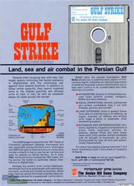 Box back cover for Gulf Strike on the Microsoft DOS.