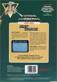 Box back cover for Hat Trick on the Microsoft DOS.