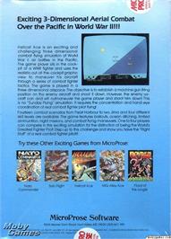 Box back cover for Hellcat Ace on the Microsoft DOS.