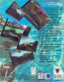 Box back cover for Hi-Octane on the Microsoft DOS.