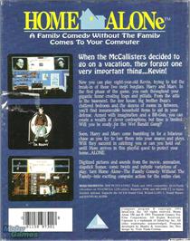 Box back cover for Home Alone on the Microsoft DOS.