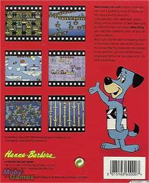 Box back cover for Huckleberry Hound in Hollywood Capers on the Microsoft DOS.