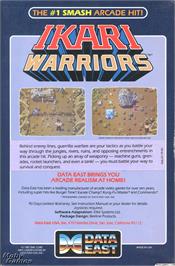 Box back cover for Ikari Warriors on the Microsoft DOS.