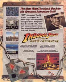 Box back cover for Indiana Jones and the Fate of Atlantis on the Microsoft DOS.
