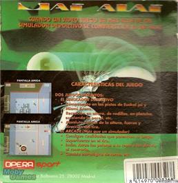 Box back cover for Jai Alai on the Microsoft DOS.