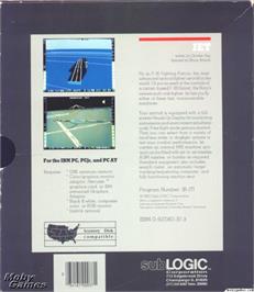 Box back cover for Jet on the Microsoft DOS.