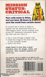 Box back cover for Jungle Quest on the Microsoft DOS.