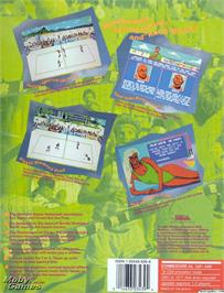 Box back cover for Kings of the Beach on the Microsoft DOS.