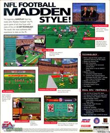 Box back cover for Madden NFL 97 on the Microsoft DOS.