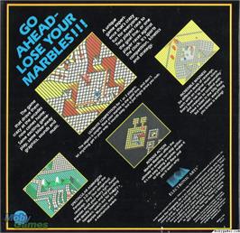 Box back cover for Marble Madness on the Microsoft DOS.