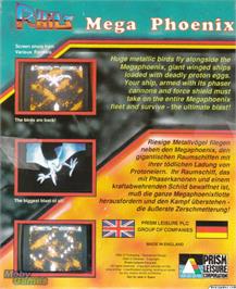 Box back cover for Mega Phoenix on the Microsoft DOS.
