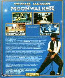 Box back cover for Moonwalker on the Microsoft DOS.