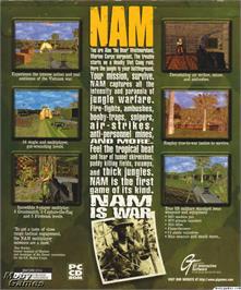 Box back cover for NAM on the Microsoft DOS.