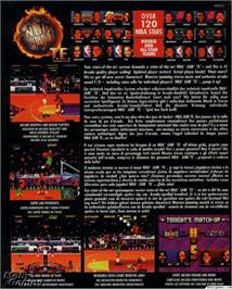 Box back cover for NBA Jam Tournament Edition on the Microsoft DOS.