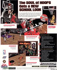 Box back cover for NBA Live 97 on the Microsoft DOS.