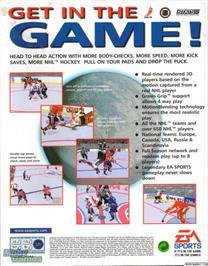 Box back cover for NHL 97 on the Microsoft DOS.