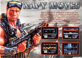 Box back cover for Navy Moves on the Microsoft DOS.