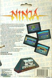 Box back cover for Ninja on the Microsoft DOS.