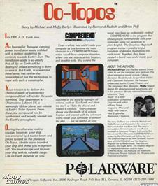 Box back cover for Oo-Topos on the Microsoft DOS.