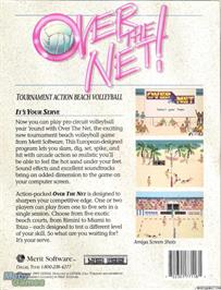 Box back cover for Over the Net on the Microsoft DOS.