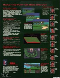 Box back cover for PGA Tour Golf on the Microsoft DOS.
