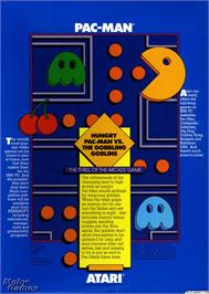 Box back cover for Pac Man on the Microsoft DOS.