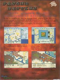 Box back cover for Panzer Battles on the Microsoft DOS.