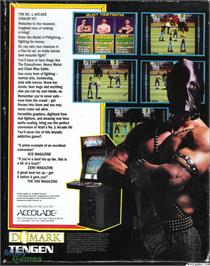 Box back cover for Pit-Fighter on the Microsoft DOS.