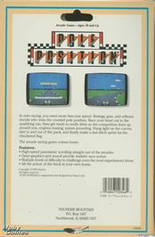 Box back cover for Pole Position on the Microsoft DOS.