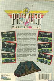 Box back cover for Prowler on the Microsoft DOS.