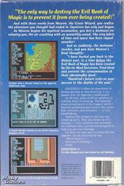 Box back cover for Questron II on the Microsoft DOS.