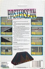 Box back cover for Rasterscan on the Microsoft DOS.