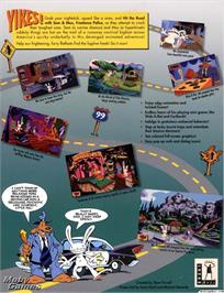 Box back cover for Sam & Max Hit the Road on the Microsoft DOS.