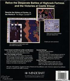 Box back cover for Siege on the Microsoft DOS.