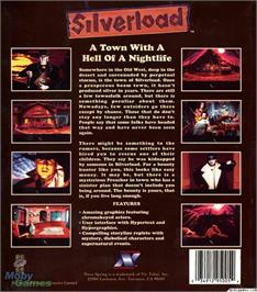 Box back cover for Silverload on the Microsoft DOS.