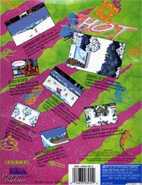Box back cover for Ski or Die on the Microsoft DOS.